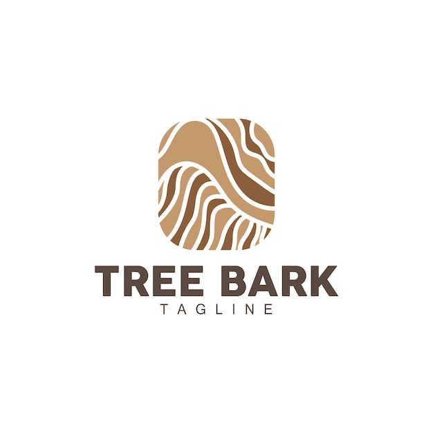 Tree Bark Logo Wood Tree Simple Texture Vector Design Symbol Illustration