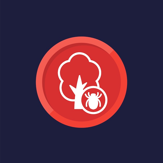 Tree beetle icon vector sign