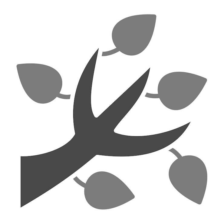 Vector tree branch icon