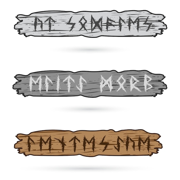 Tree branch runes boards set