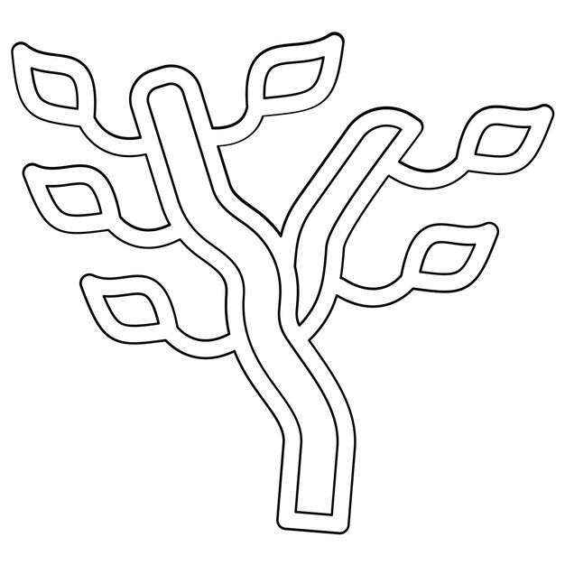 Vector tree branch vector icon illustration of autumn iconset