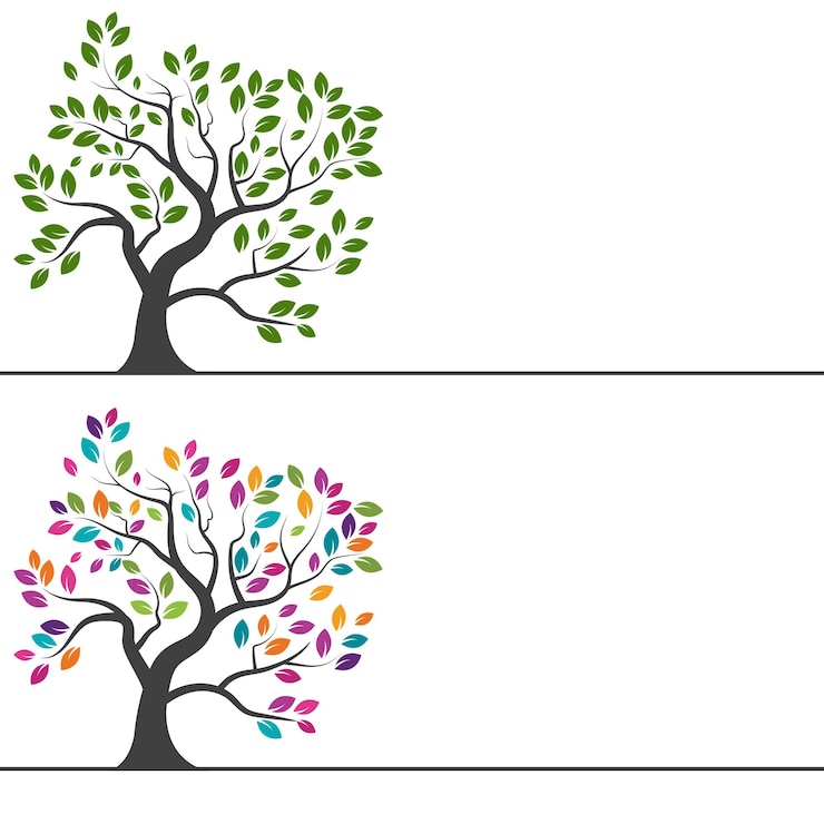 Vector tree branch vector ilustration design template