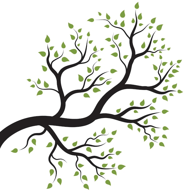 Tree branch vector ilustration design