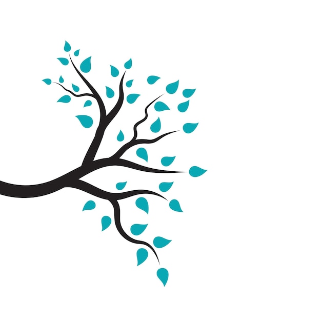 Tree branch vector ilustration design