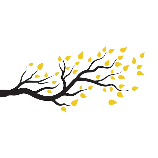 Дизайн векторной иллюстрации ветвей дерева