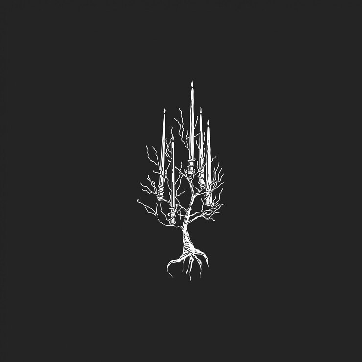 Vector the tree candle