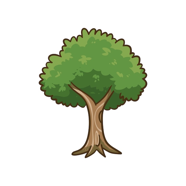 Tree cartoon vector illustration