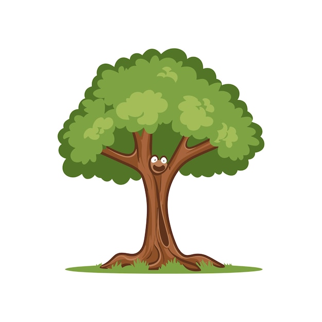 Tree cartoon vector illustration