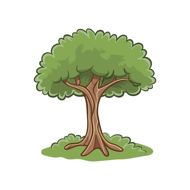 Tree cartoon vector illustration