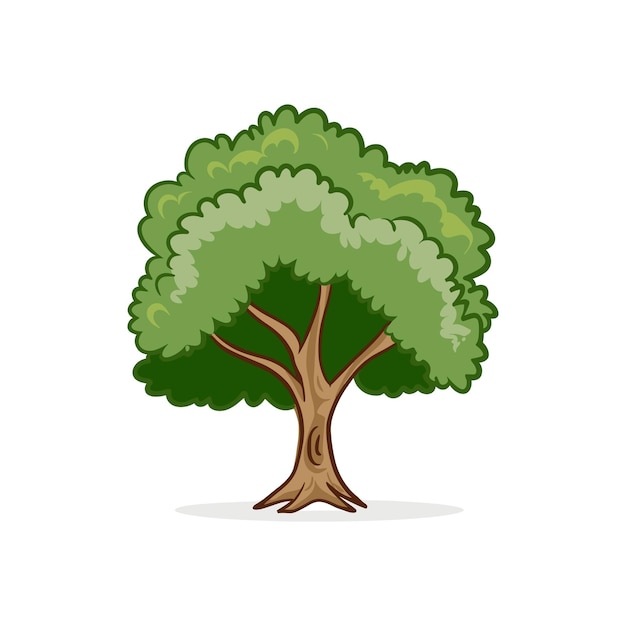 Tree cartoon vector illustration