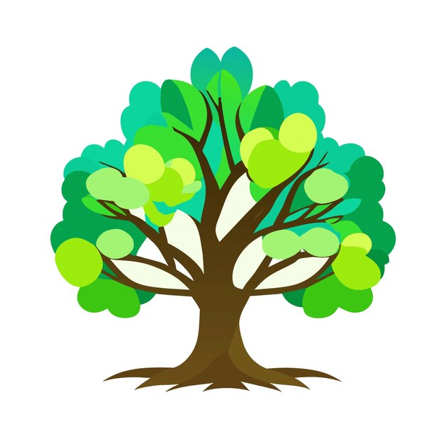 Vector tree clipart vector desain 0610