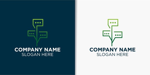 Vector tree and consult logo vector, communication logo template