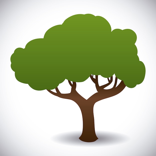 tree design over gray background vector illustration