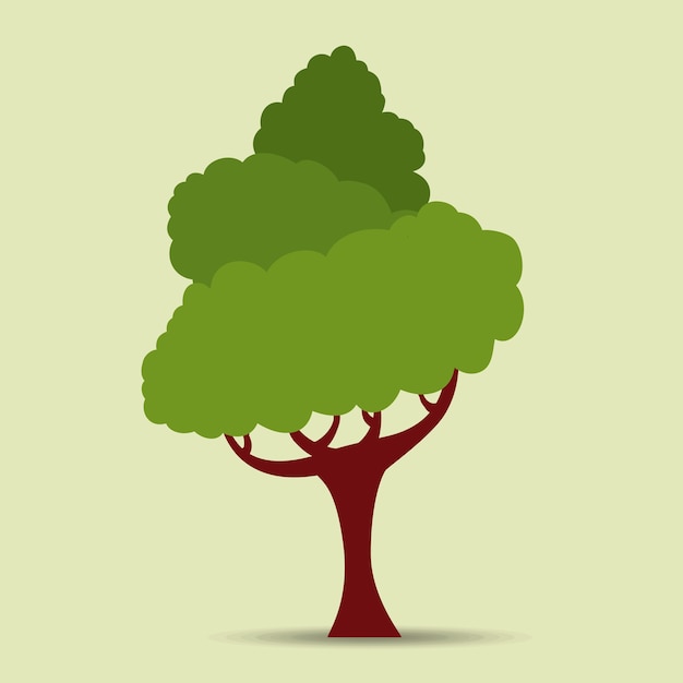 tree design over green background vector illustration