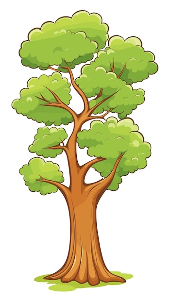 Vector tree drawing cartoon artwork vector