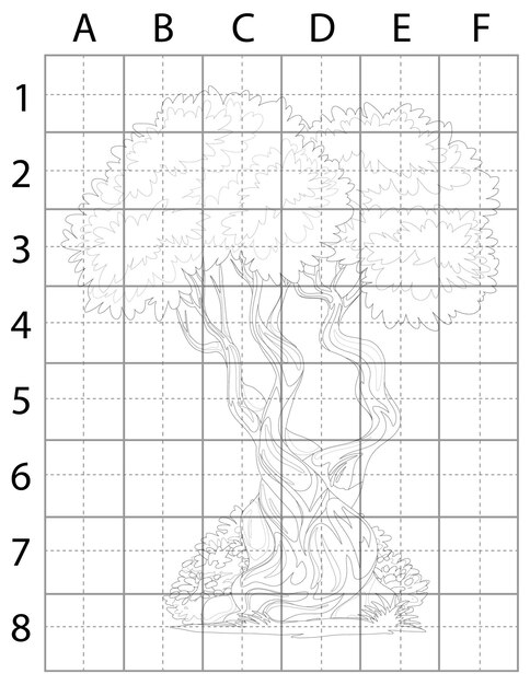 Tree Drawing Page, Learn to Draw Tree, How to Draw Trees, Tree Vector