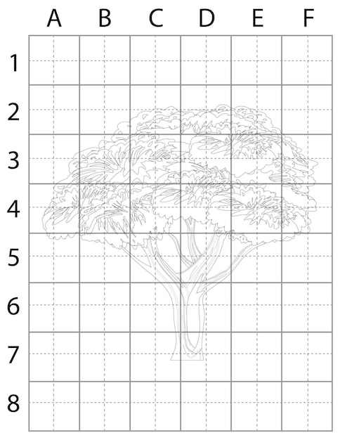 Tree Drawing Page, Learn to Draw Tree, How to Draw Trees, Tree Vector