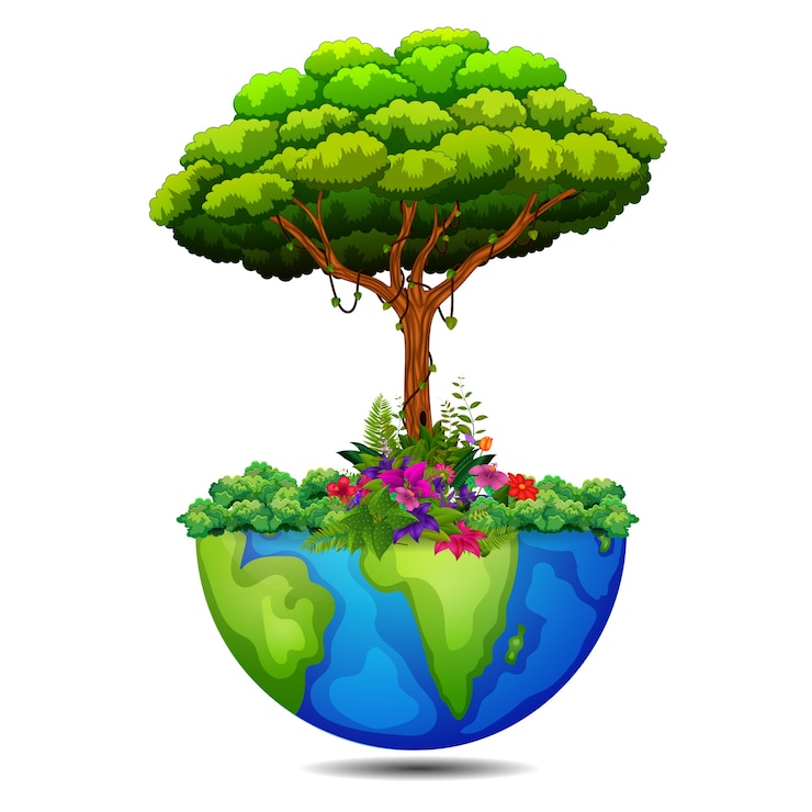 Vector tree on the earth