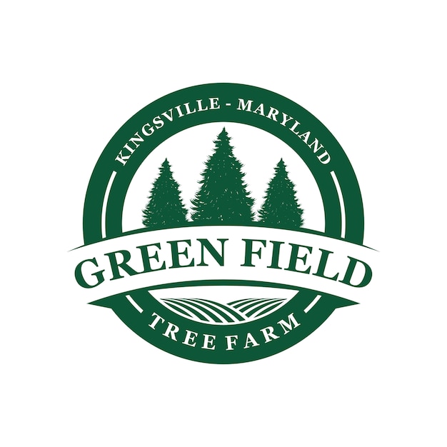 Tree farm logo emblem