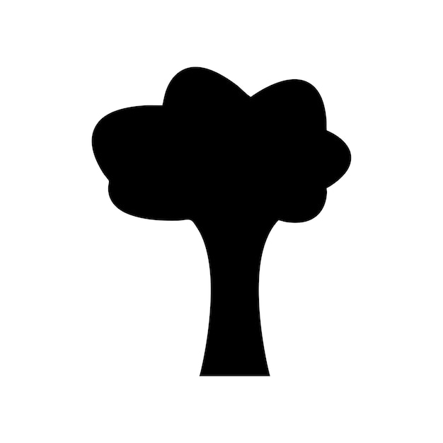 Tree fill icon symbol vector black glyph tree icon