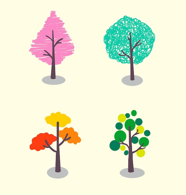 tree flat icon simple and modern