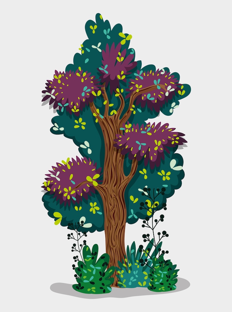 Vector tree forest isolated vector illustration graphic design