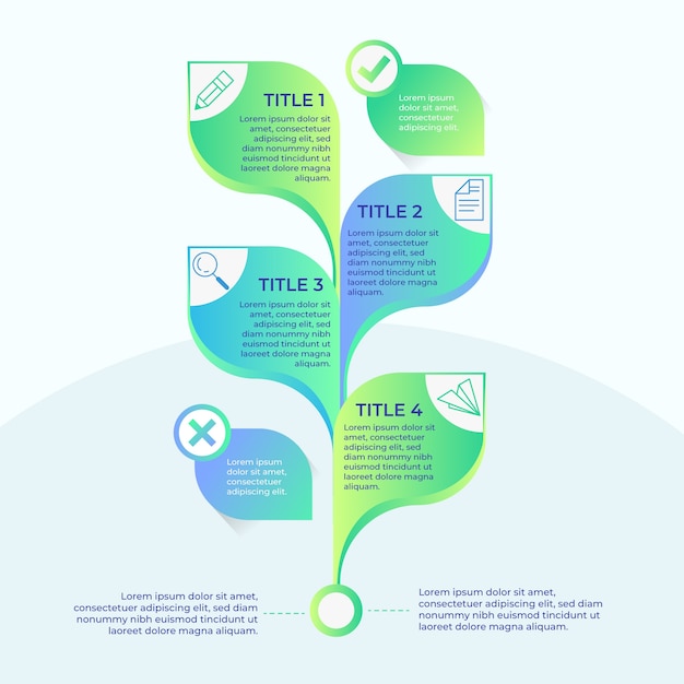 Tree gradient infographic