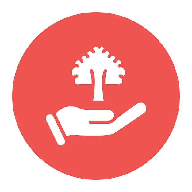 Tree in Hand icon vector image Can be used for Global Warming