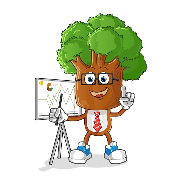 Tree head cartoon marketing character cartoon vector