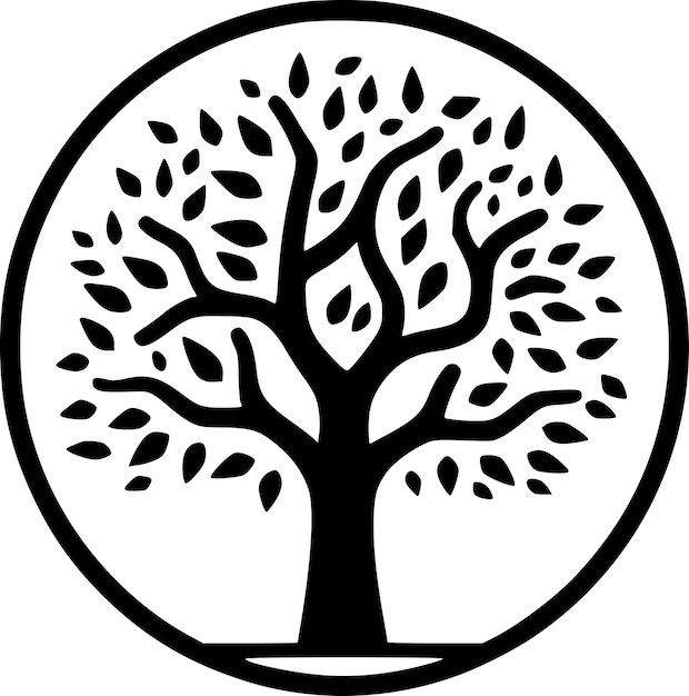 Vettore il logo vettoriale di alta qualità dell'albero l'illustrazione vettoriale è ideale per la grafica delle magliette