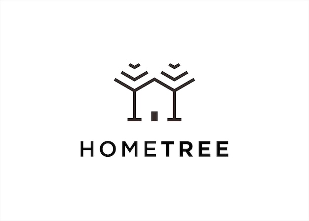 tree house logo design vector illustration