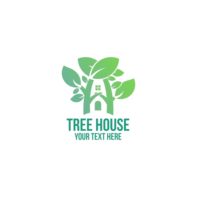 Vector tree house logo