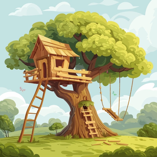 Tree house vector