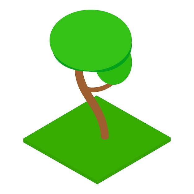 Vector tree icon isometric illustration of tree vector icon for web