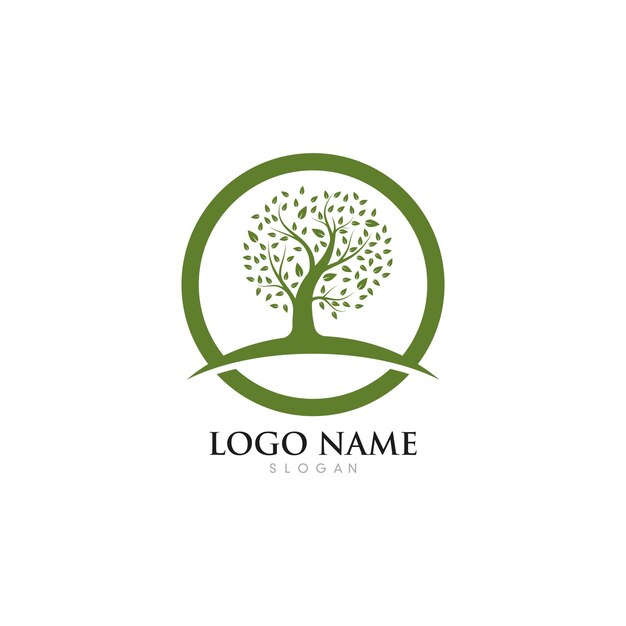 Tree icon logo template vector illustration