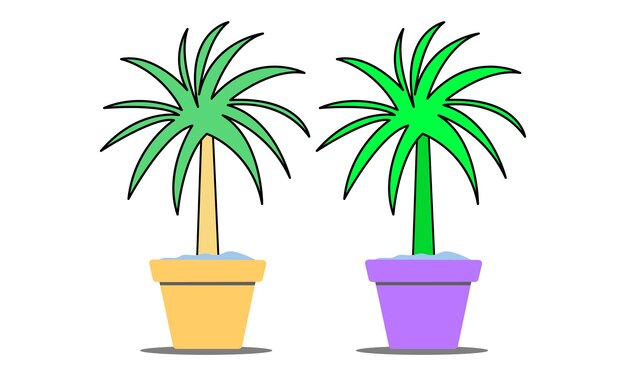 Tree icon set vector design verde e nero