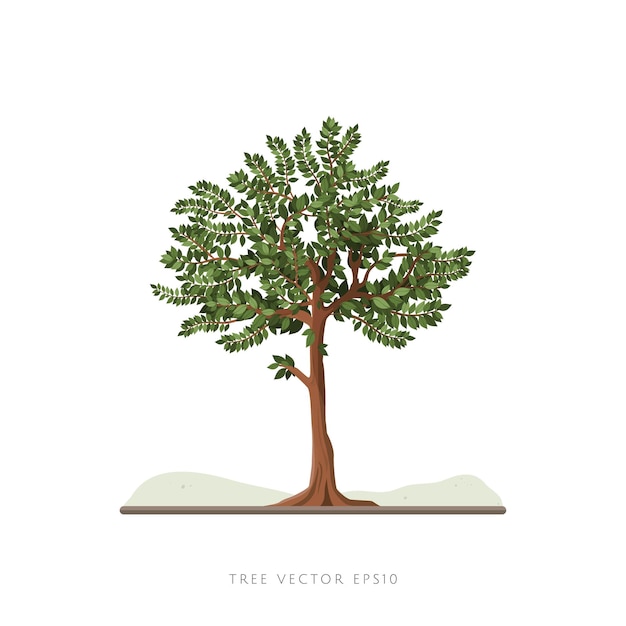 Vector tree illustration vector icon landscape decoration element