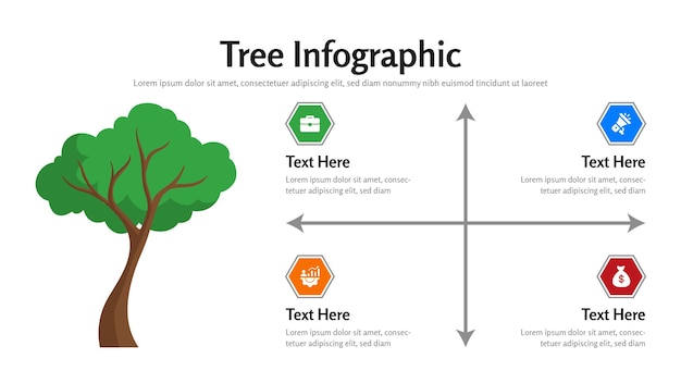tree infographic presentation layout fully editable
