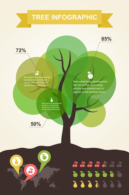 Vector tree infographics