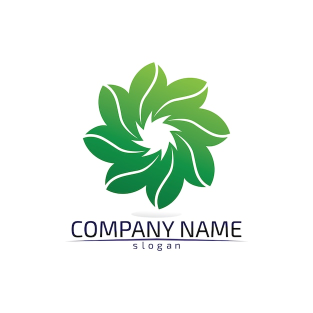 Tree leaf eco friendly logo