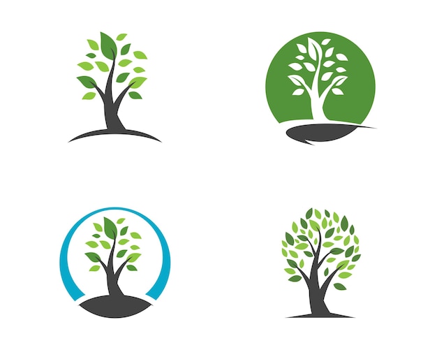 Tree leaf ecology nature element vector icon