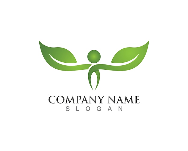 Tree leaf logo, eco-friendly concept