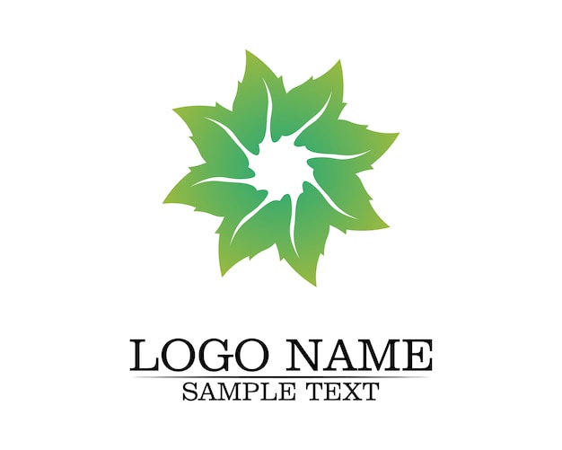 Tree leaf logo, eco-friendly concept.