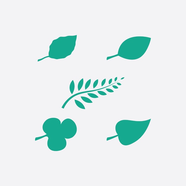 Tree leaf vector and green logo design friendly concept