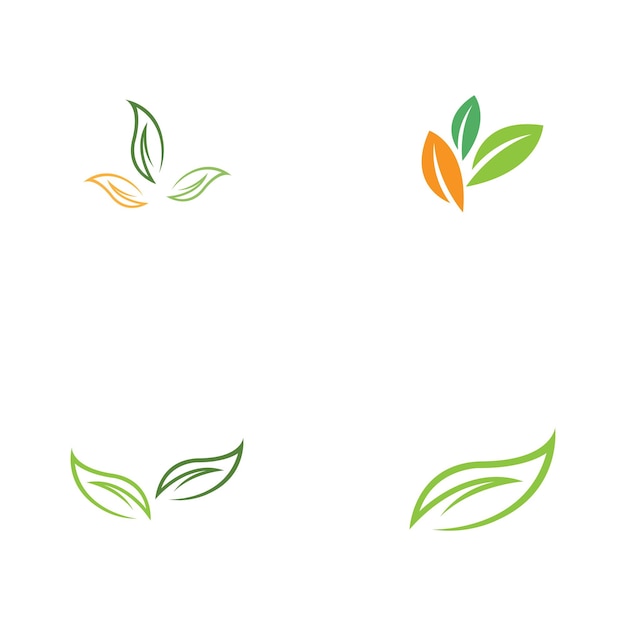 Tree leaf vector logo design eco friendly concept