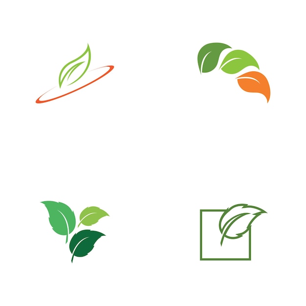 Tree leaf vector logo design eco friendly concept