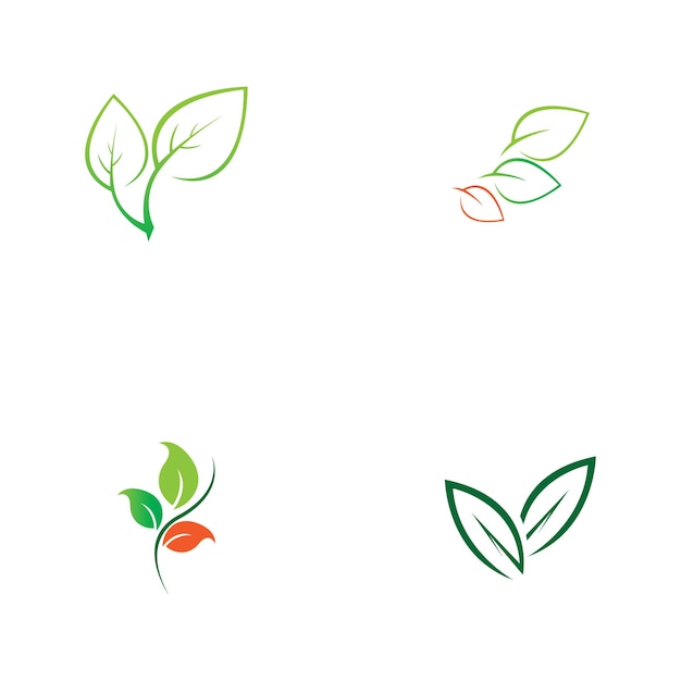 Tree leaf vector logo design eco friendly concept