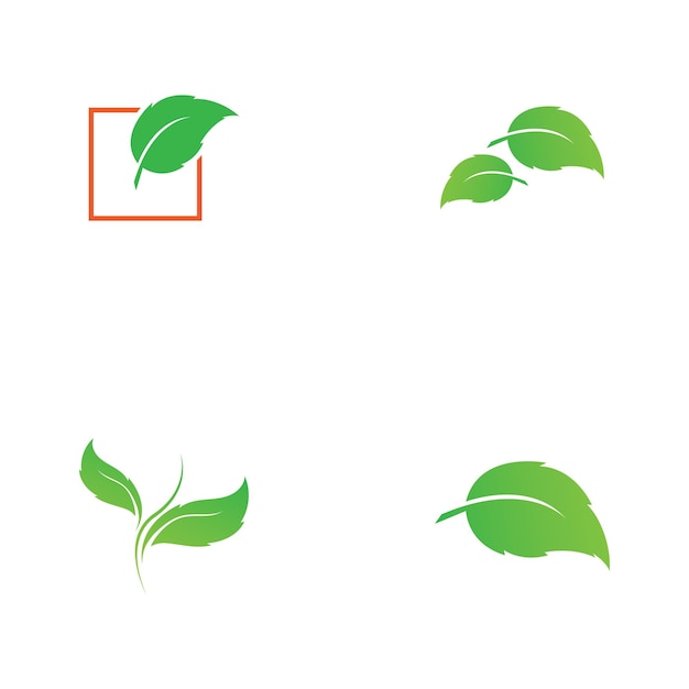 Tree leaf vector logo design eco friendly concept