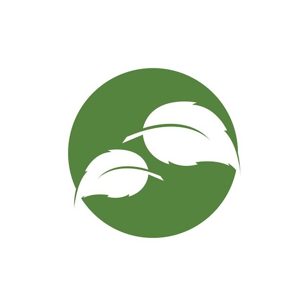 Tree leaf vector logo design eco friendly concept