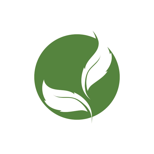 Tree leaf vector logo design eco friendly concept